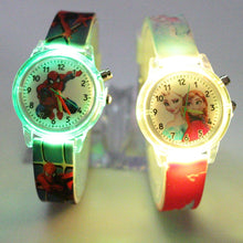 Load image into Gallery viewer, Princess Elsa Children Watches Spiderman Colorful Light Source Boys Watch Girls Kids Party Gift Clock Wrist Relogio Feminino - Hanzlah Naik