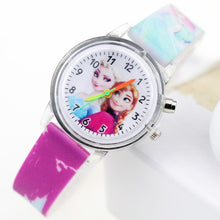 Load image into Gallery viewer, Princess Elsa Children Watches Spiderman Colorful Light Source Boys Watch Girls Kids Party Gift Clock Wrist Relogio Feminino - Hanzlah Naik
