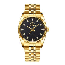Load image into Gallery viewer, CHENXI Luxury Couple Watch Golden Fashion Stainless Steel Lovers Watch Quartz Wrist Watches For Women & Men Analog Wristwatch - Hanzlah Naik