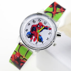Princess Elsa Children Watches Spiderman Colorful Light Source Boys Watch Girls Kids Party Gift Clock Wrist Relogio Feminino - Hanzlah Naik