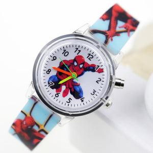 Princess Elsa Children Watches Spiderman Colorful Light Source Boys Watch Girls Kids Party Gift Clock Wrist Relogio Feminino - Hanzlah Naik