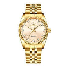 Load image into Gallery viewer, CHENXI Luxury Couple Watch Golden Fashion Stainless Steel Lovers Watch Quartz Wrist Watches For Women &amp; Men Analog Wristwatch - Hanzlah Naik
