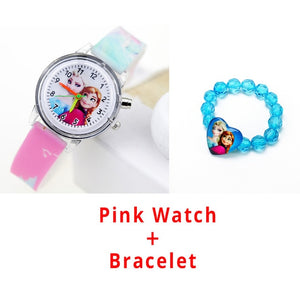 Princess Elsa Children Watches Spiderman Colorful Light Source Boys Watch Girls Kids Party Gift Clock Wrist Relogio Feminino - Hanzlah Naik