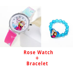 Princess Elsa Children Watches Spiderman Colorful Light Source Boys Watch Girls Kids Party Gift Clock Wrist Relogio Feminino - Hanzlah Naik
