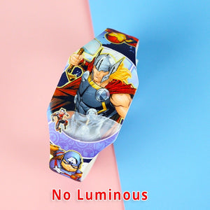 2020 Luminous Spiderman Kids Watches Girls Princess Avengers Cartoon Pattern LED Boys Watch Reloj Infantil Wristwatches - Hanzlah Naik